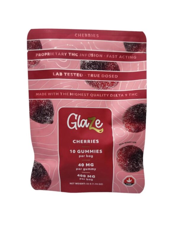 Glaze THC Sour Gummy Edibles – 5 Fruit Flavors 400mg THC (10pcs x 40mg) - Image 4