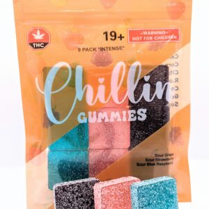 Chillin Gummies Edibles ‘Intense’ 360mg THC (9pcs x 40mg)
