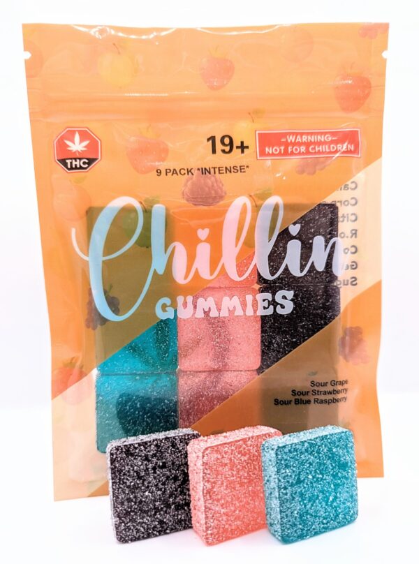 Chillin Gummies Edibles ‘Intense’ 360mg THC (9pcs x 40mg)