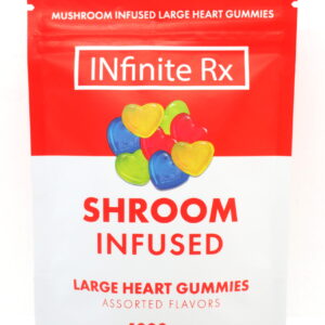 INfinite Rx Shroom Infused Large Heart Gummies Edibles (4pcs X 1000mg)