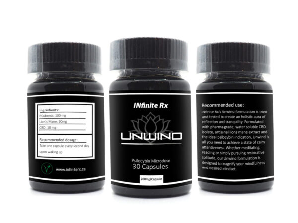 INfinite Rx Unwind Microdosing Mushroom & CBD Capsules - Image 4