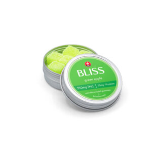 Bliss Green Apple THC Gummies Edibles 250mg THC (10pcs x 25mg)