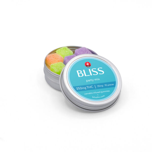 Bliss Party Mix THC Gummies Edibles 250mg THC (10pcs x 25mg)