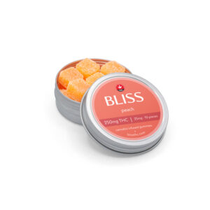 Bliss Peach THC Gummies Edibles 250mg THC (10pcs x 25mg)