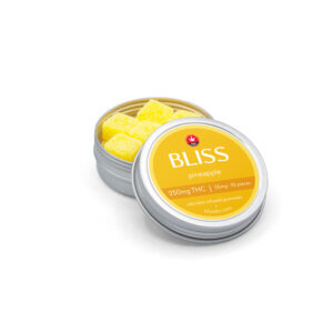 Bliss Pineapple THC Gummies Edibles 250mg THC (10pcs x 25mg)