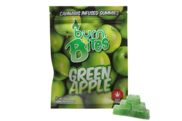 Burn Bites – Green Apple 250mg THC (10pcs x 25mg)