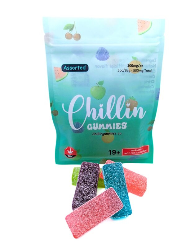 Chillin Gummies 'Extreme' 500mg THC (5pcs x 100mg) - Assorted