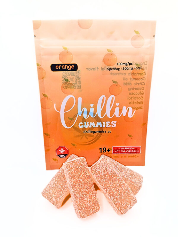 Chillin Gummies 'Extreme' 500mg THC (5pcs x 100mg) - Orange
