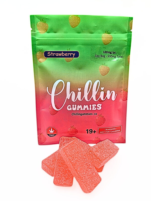 Chillin Gummies 'Extreme' 500mg THC (5pcs x 100mg) - Strawberry